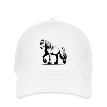 Haflinger de cheval - Casquette Flexfit - blanc - Devant