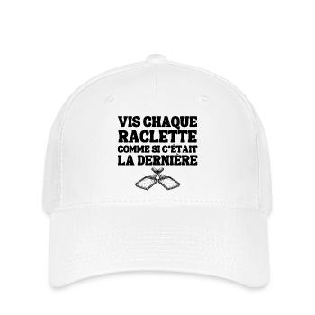 raclette, fromage, fromage fondu - Casquette Flexfit - blanc - Devant