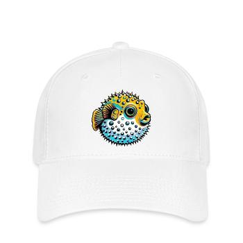 Kugelfisch - Flexfit Cap - Weiß - Vorne