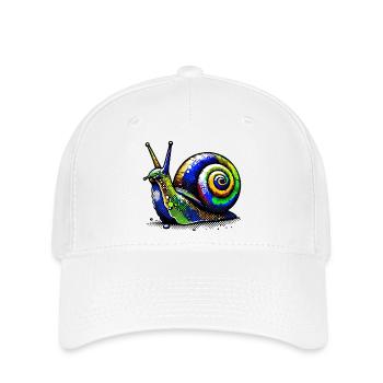 Schnecke - Flexfit Cap - Weiß - Vorne