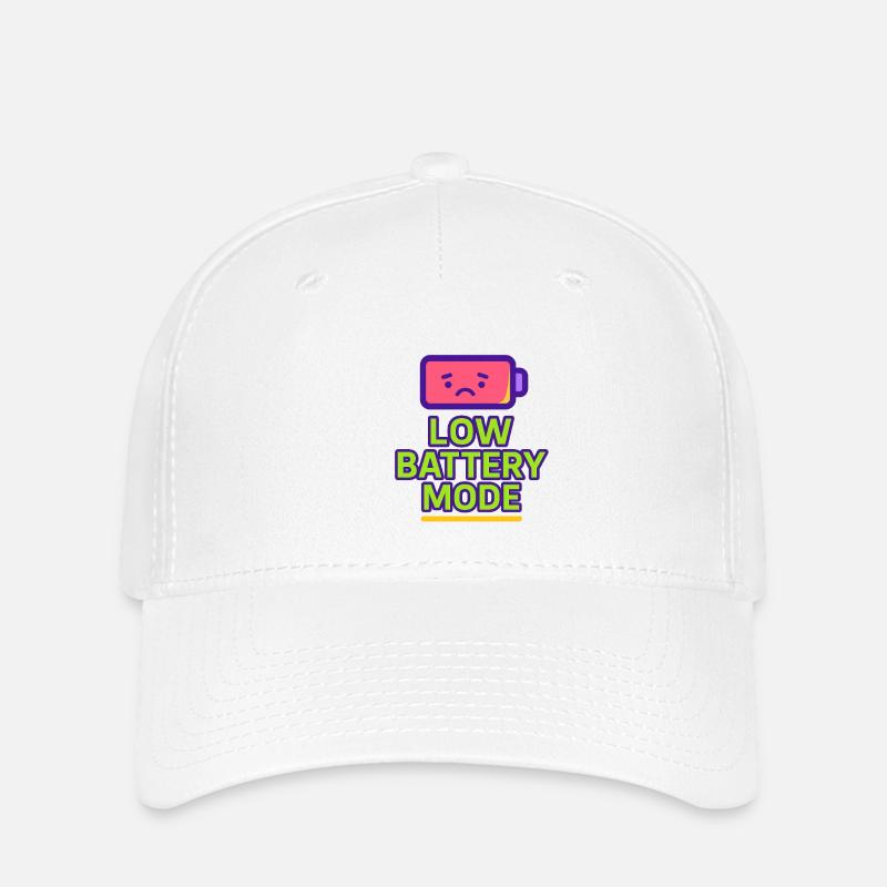 Low Battery Mode - Flexfit Cap - white
