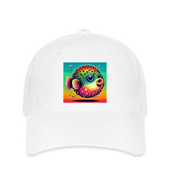 Kugelfisch - Flexfit Cap - Weiß - Vorne