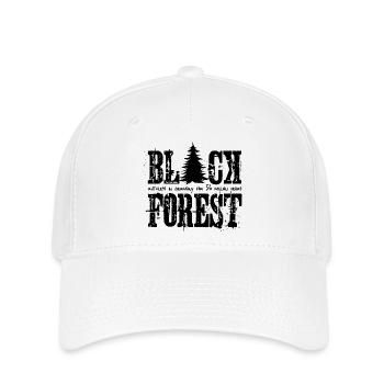 Black Forest – Brutal Wild German Nature Design - Flexfit Cap - Weiß - Vorne
