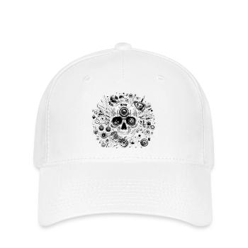 STEAMPUNK STAPEL - Flexfit Cap - Weiß - Vorne