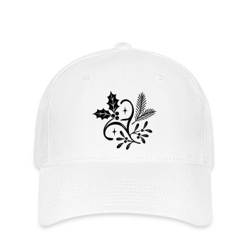 Mystic Yule with Mistletoe, Fir and Holly - Flexfit Cap - white - Front