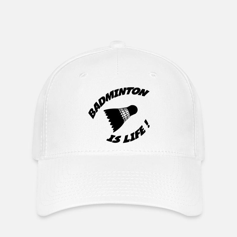 Le badminton c'est la vie ! - Casquette Flexfit - blanc