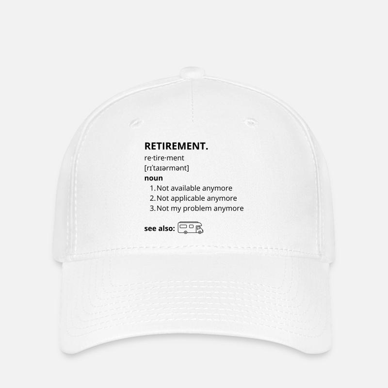 Retirement - funny text - Flexfit Cap - white