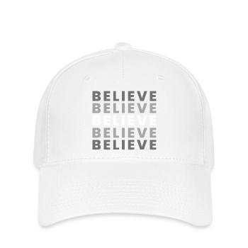 Foi dans la grille – Gris Blanc - Casquette Flexfit - blanc - Devant