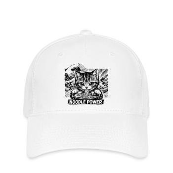 cat ramen - Flexfit Cap - white - Front
