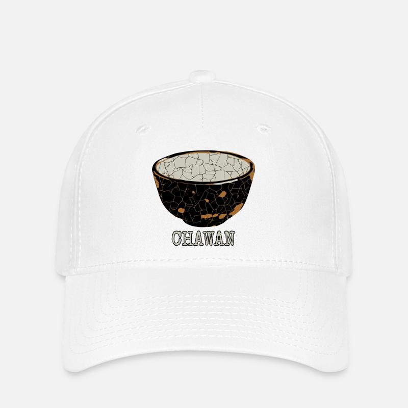 Zerbrochene Chawan-Teeschale - Flexfit Cap - Weiß