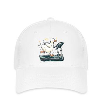 Canard tapis roulant - Casquette Flexfit - blanc - Devant
