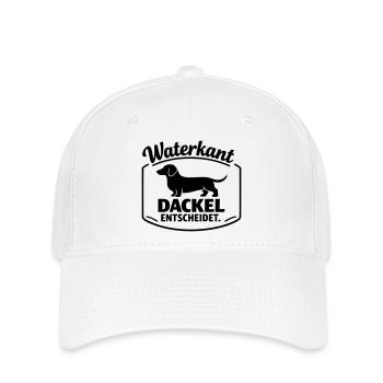 Waterkant Dackel entscheidet Badge - Flexfit Cap - Weiß - Vorne
