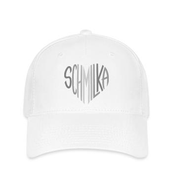 Schmilka Heart Font Logo - Flexfit Cap - white - Front
