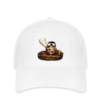 Kettle on stove - Flexfit Cap - white - Front