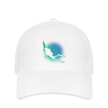 Gift idea for a diving fan with freediving - Flexfit Cap - white - Front