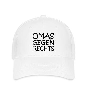 Omas gegen rechts - Flexfit Cap - Weiß - Vorne