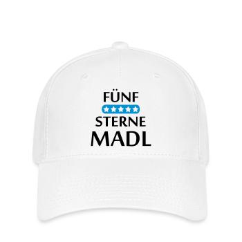 Fünf Sterne Madl Bayern Geschenk - Flexfit Cap - Weiß - Vorne