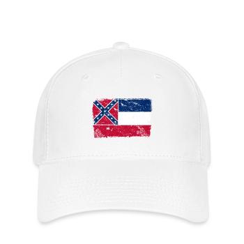 Mississippi Drapeau Vintage - Casquette Flexfit - blanc - Devant