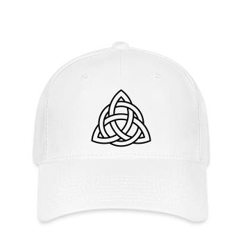 Keltisches Triqueta oder Triquetra-Symbol WEISS - Flexfit Cap - Weiß - Vorne