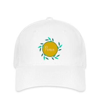 PEACE. PEACE. FRIEDEN - Flexfit Cap - Weiß - Vorne