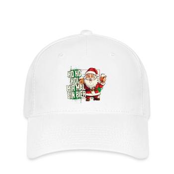 Weihnachtsmann Ho Ho Hol Mir Mal Ein Bier Lustig - Flexfit Cap - Weiß - Vorne