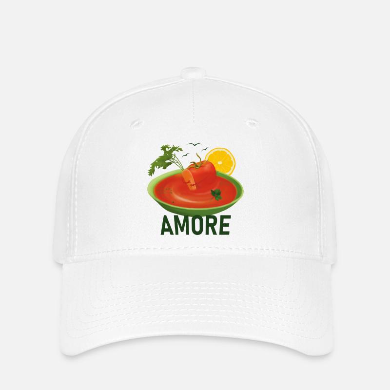 Tomato and carrot cuddle in tomato soup - Flexfit Cap - white