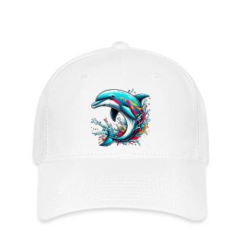 Delfin - Flexfit Cap - Weiß - Vorne