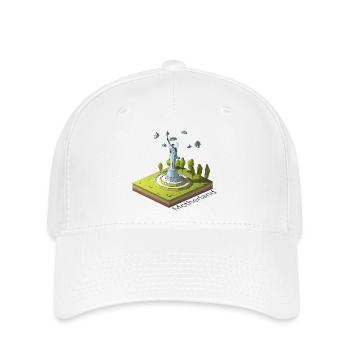 Geometrisches Low-Poly Das Mutterland ruft - Flexfit Cap - Weiß - Vorne