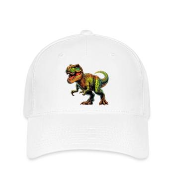 Dinosaurier - Flexfit Cap - Weiß - Vorne