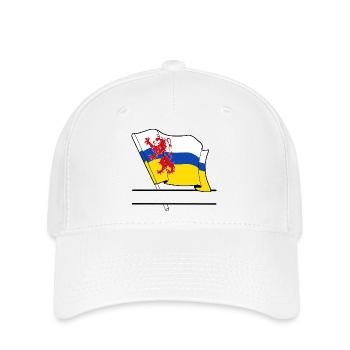 Flag Limburg text banner - Flexfit Cap - white - Front