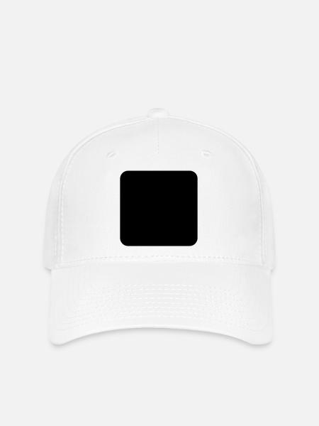 abgerundetes Quadrat - Flexfit Cap - Weiß