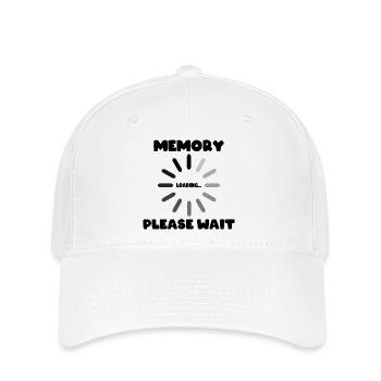 Chargement de la mémoire... S’il vous plaît attendre - Casquette Flexfit - blanc - Devant