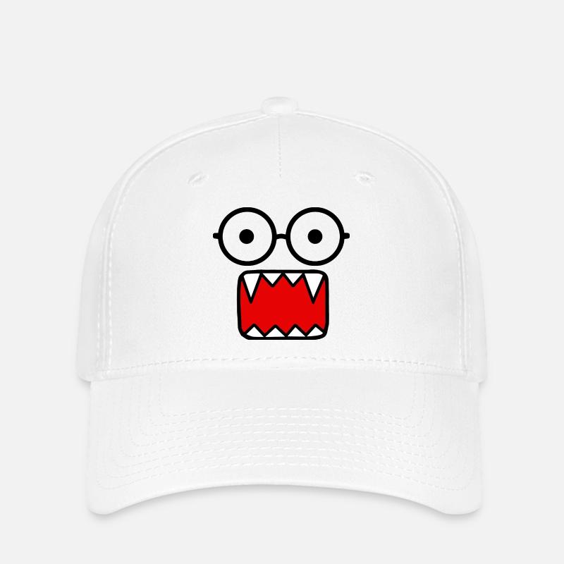 Monstre rétro Emo Halloween Y2K - Casquette Flexfit - blanc