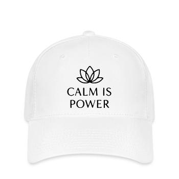 Calm Is Power Mindfulness T-Shirt - Flexfit Cap - white - Front
