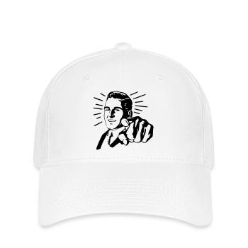 Homme pointeur - Casquette Flexfit - blanc - Devant