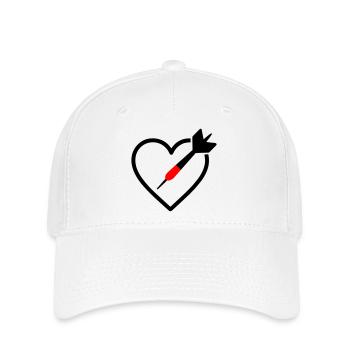Heart Darts – Passion Precision - Flexfit Cap - white - Front