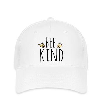 Bee Kind Typography - Flexfit Cap - white - Front