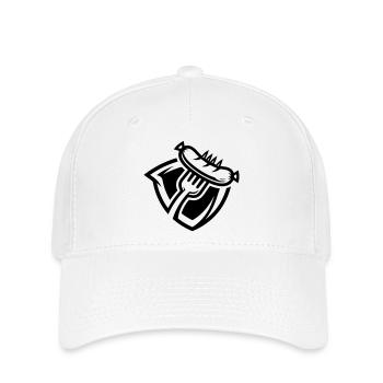 Fourchette à saucisse - Casquette Flexfit - blanc - Devant