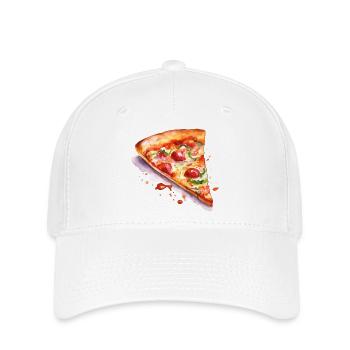 Pizza Aquarell Slice - Flexfit Cap - Weiß - Vorne