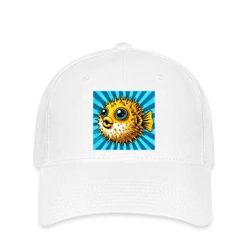 Kugelfisch - Flexfit Cap - Weiß - Vorne