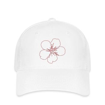 Cherry Blossom Flower Sketch - Flexfit Cap - white - Front