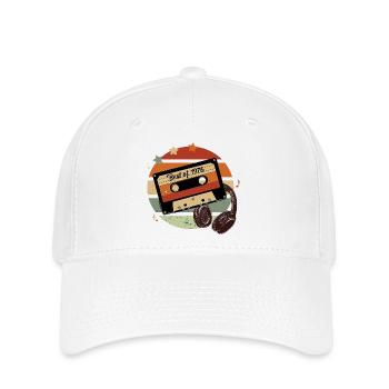 50. Geburtstag Jahrgang 1976 Retro Kassette - Flexfit Cap - Weiß - Vorne