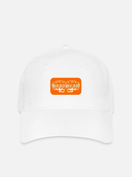Handwerk Faust Orange - Flexfit Cap - Weiß