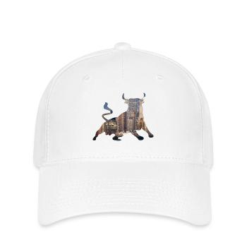 Wall Street Bull - Flexfit Cap - white - Front