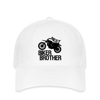 Biker Brother Motorrad Motorradfahrer Geschenk - Flexfit Cap - Weiß - Vorne