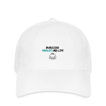 pulls à capuche surdimensionné - Casquette Flexfit - blanc - Devant