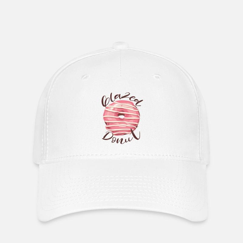 glazed donut - Flexfit Cap - white