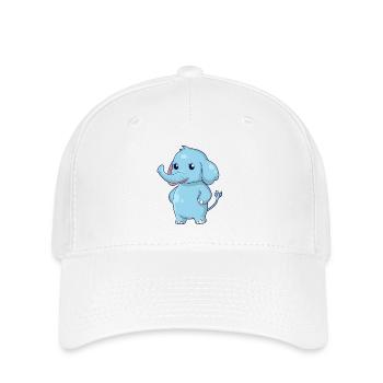 Standing elephant - Flexfit Cap - white - Front