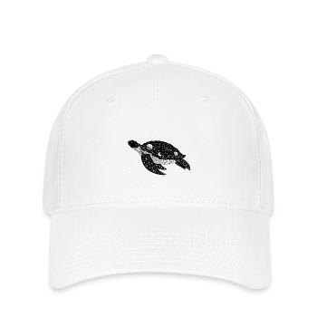Night Silhouette Turtle - Flexfit Cap - white - Front