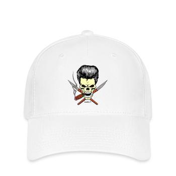 Skull head - Flexfit Cap - Weiß - Vorne